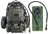 Tactical Military MOLLE Backpack Bundle with 2.5L Hydration Water Bladder & 3 Molle Bags by...