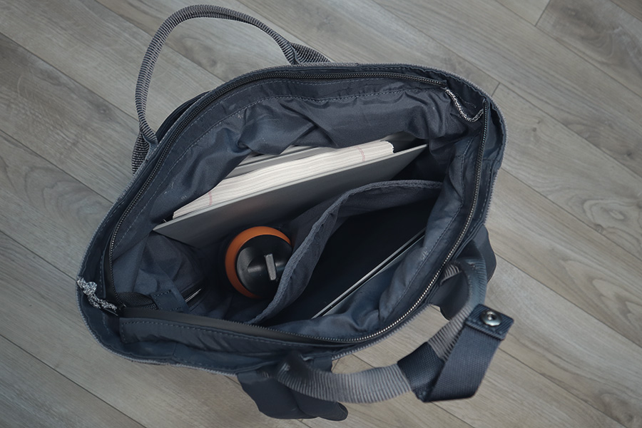 Water bottle pocket placement makes it difficult to store larger items like books