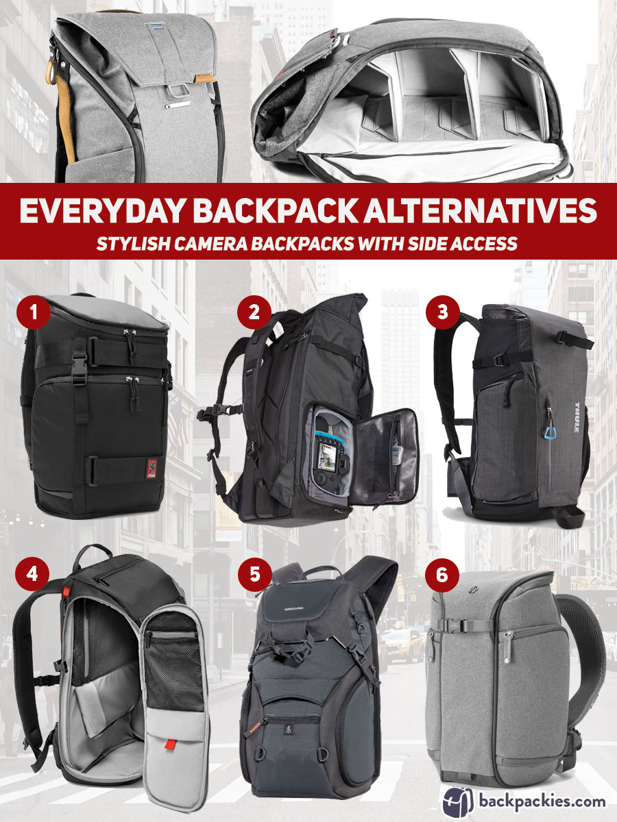 Best Peak Design Alternative - camera backpacks with side access to main compartment - Other brands like Peak Design Everyday Backpack - backpackies.com