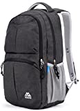 Mozone Large Lightweight Water Resistant College School Laptop Backpack Travel Bag (Black)