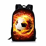 FOR U DESIGNS Cool Fire Soccer Printed Boys School Backpack Casual Rucksack