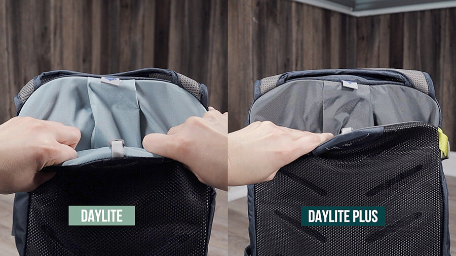 Osprey Daylite vs Daylite Plus Daypack - hydration bladder pocket
