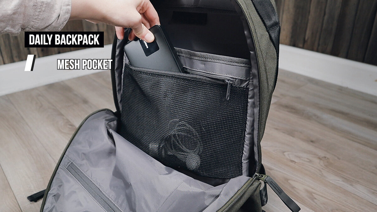 Able Carry Daily Backpack Review - inside pockets