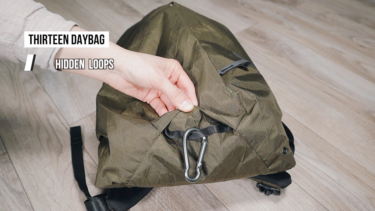 Able Carry Thirteen Daybag review - hidden attachment loops