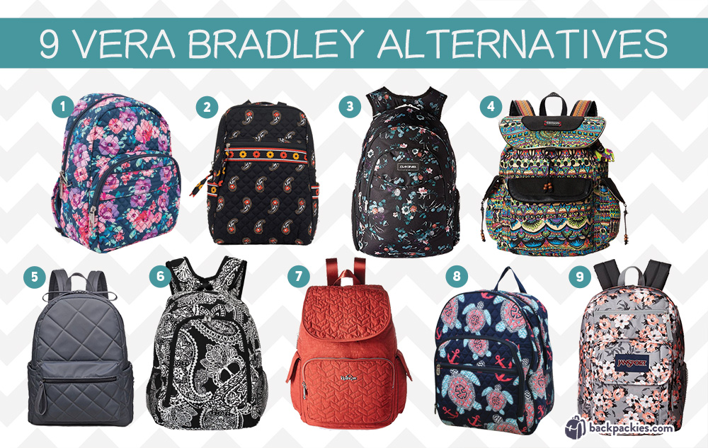 Quilted backpacks like Vera Bradley