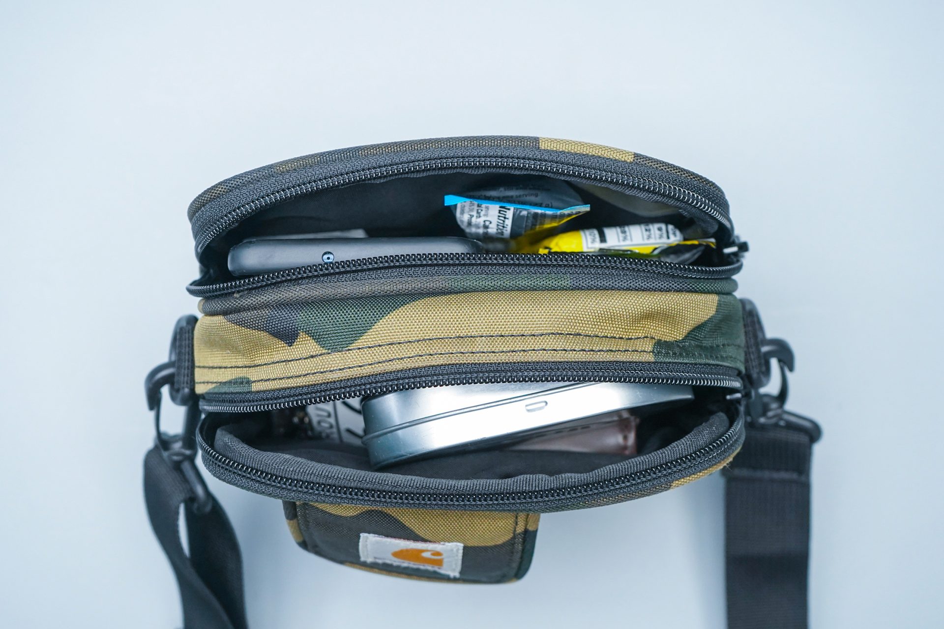 Carhartt WIP Essentials Bag main compartments open