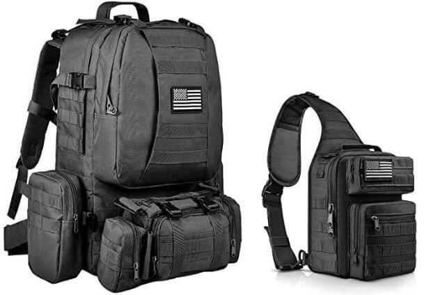 CVLIFE Military Tactical - Bushcraft Backpack with Axe Holder