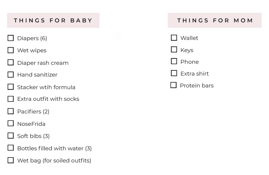 newborn packing list formula feeding
