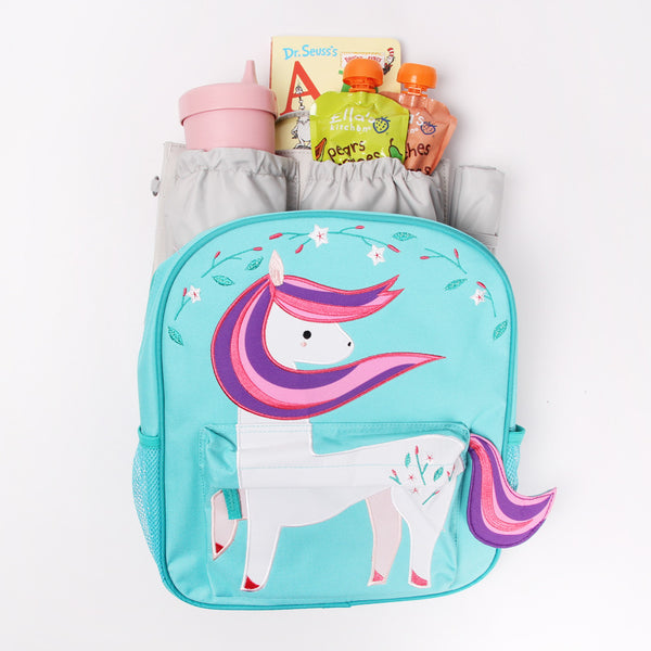 land of nod backpack, toddler backpack, unicorn backpack, totesavvy mini