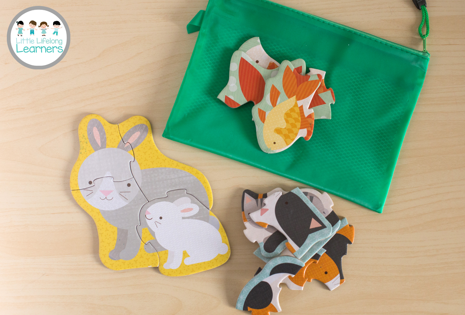 Busy Bags for Toddlers - Animal Puzzles
