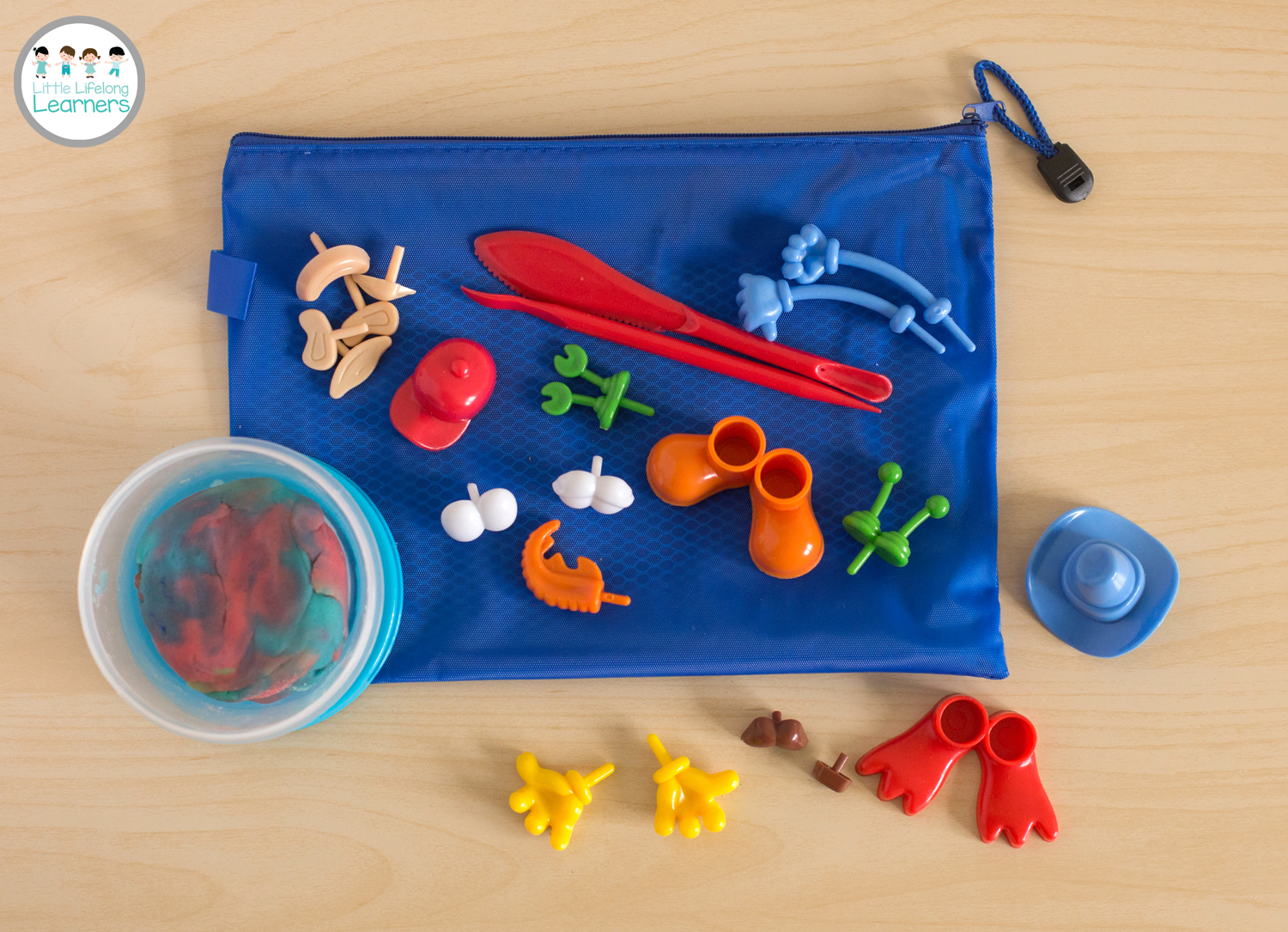 Busy Bags for Toddlers - Playdough Monsters