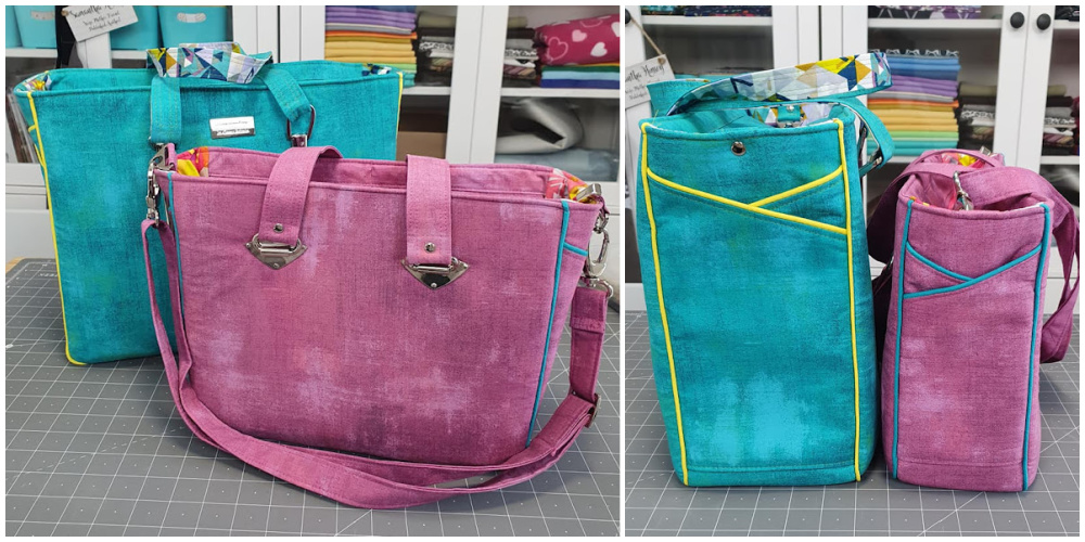 The Piped Pocket Tote from Sewing Patterns by Junyuan 
