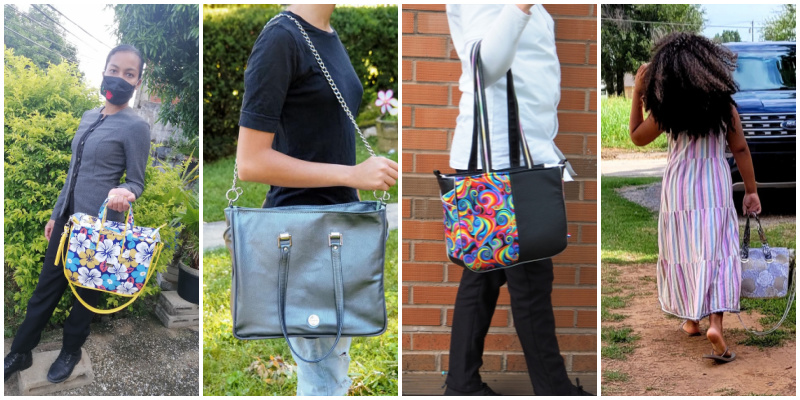 The Piped Pocket Tote from Sewing Patterns by Junyuan 
 - tester makes