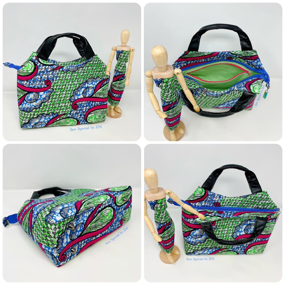 The Hope Handbag from Sewing Patterns by Junyuan 
, made by Zeiba Monod of Sew Special by ZM