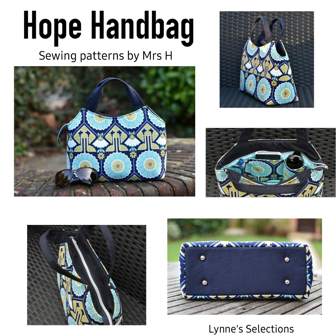 The Hope Handbag from Sewing Patterns by Junyuan 
, made by Lynne Baldwin of Lynne's Selections