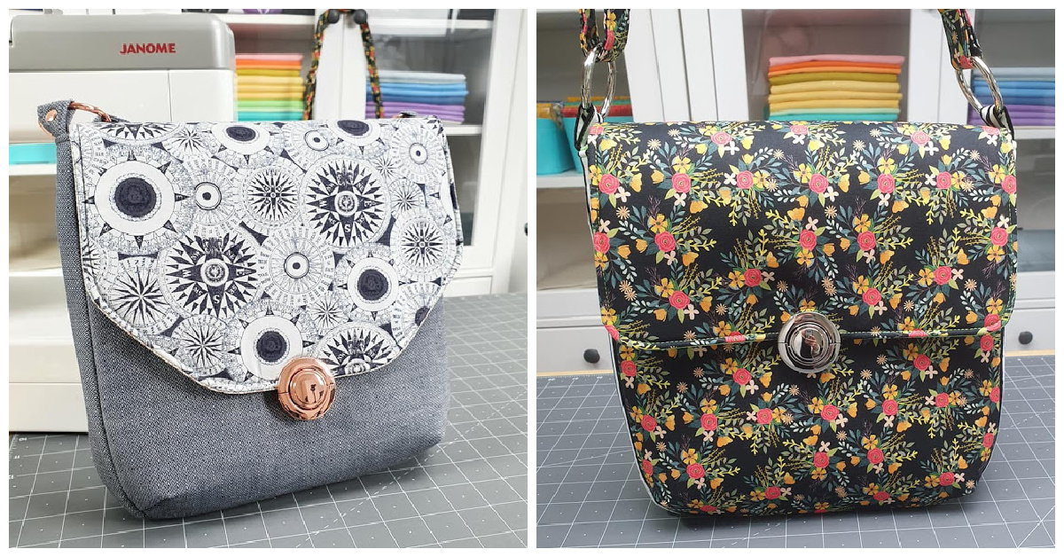 The Button Lock Bag by Sewing Patterns by Junyuan 
 - flap options