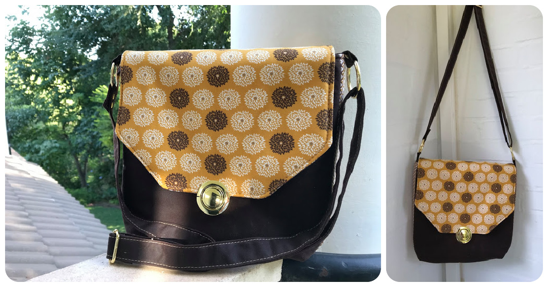 The Button Lock Bag from Sewing Patterns by Junyuan 
, made by Tess Orr