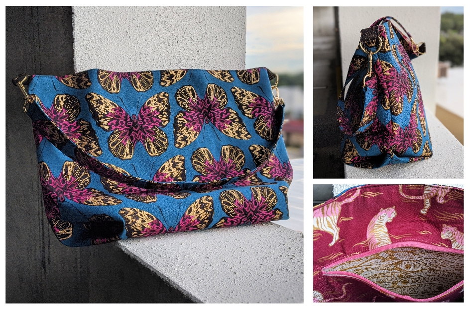 The Cwtsh Bag from Sewing Patterns by Junyuan 
, made by Isabelle Kern in Butterfly fabric from Ruby Star Society