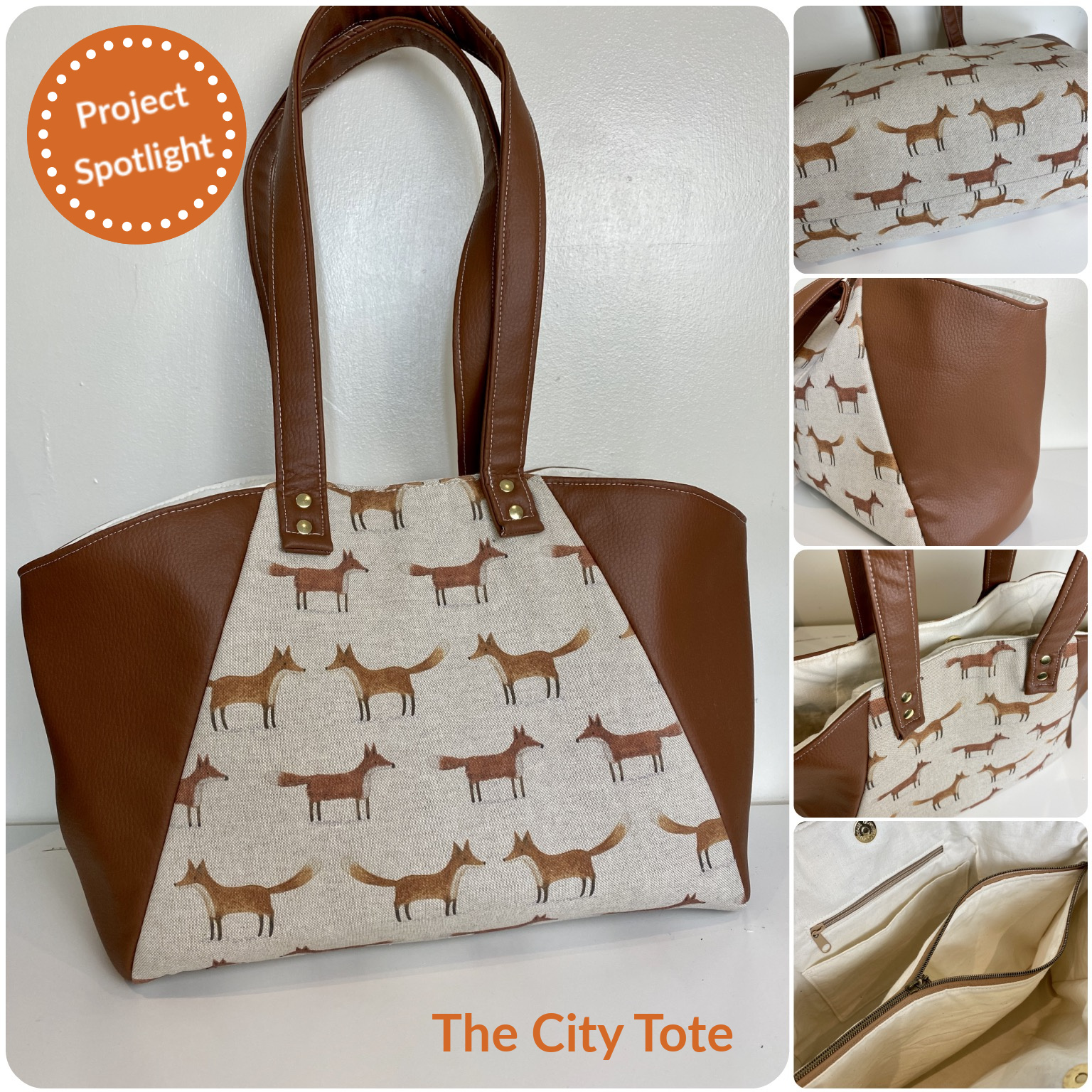 The City Tote from The Complete Bag Making Masterclass, made by Laura Simons