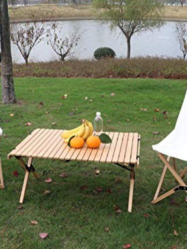 Benewin Folding Wood 1Table and 2Chair- Portable Outdoor Indoor All-Purpose Foldable Picnic Table&Chair for Picnic, Camping, Travel, Tailgating, Patio, Garden BBQ