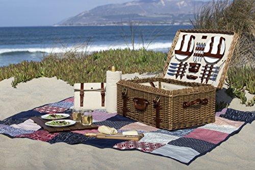 Picnic Time Charleston Premium Picnic Basket with Deluxe Service for Four