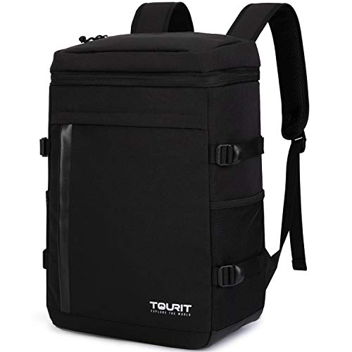 TOURIT Cooler Backpack 32 Cans Large Capacity Insulated Backpack Cooler Bag for Men Women to Picnic, Hiking, Camping, Fishing (Black)