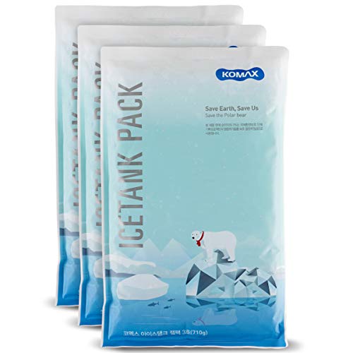 Komax Large Ice Packs for Coolers 3-Pack | 12 to 15 Hours Lasting Cooler Ice packs | 11.4" x 7