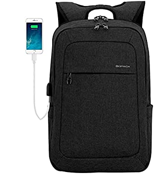 Kopack Slim Lightweight Laptop Backpack With USB (15.6)