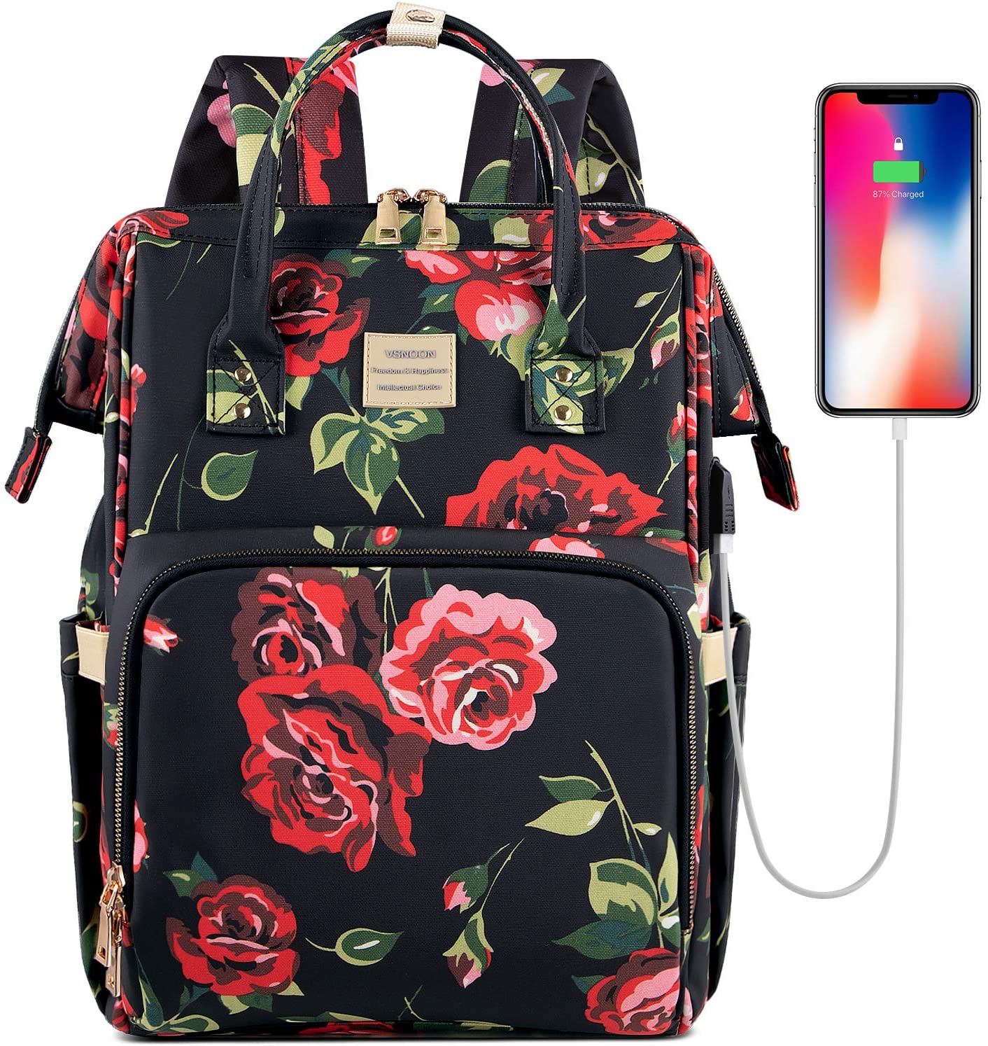  VSNOON Stylish College School Backpack