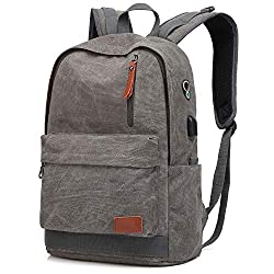 Uniwalk Canvas Laptop Waterproof School Backpack