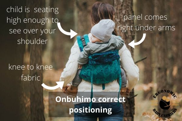Onbuhimo correct positioning