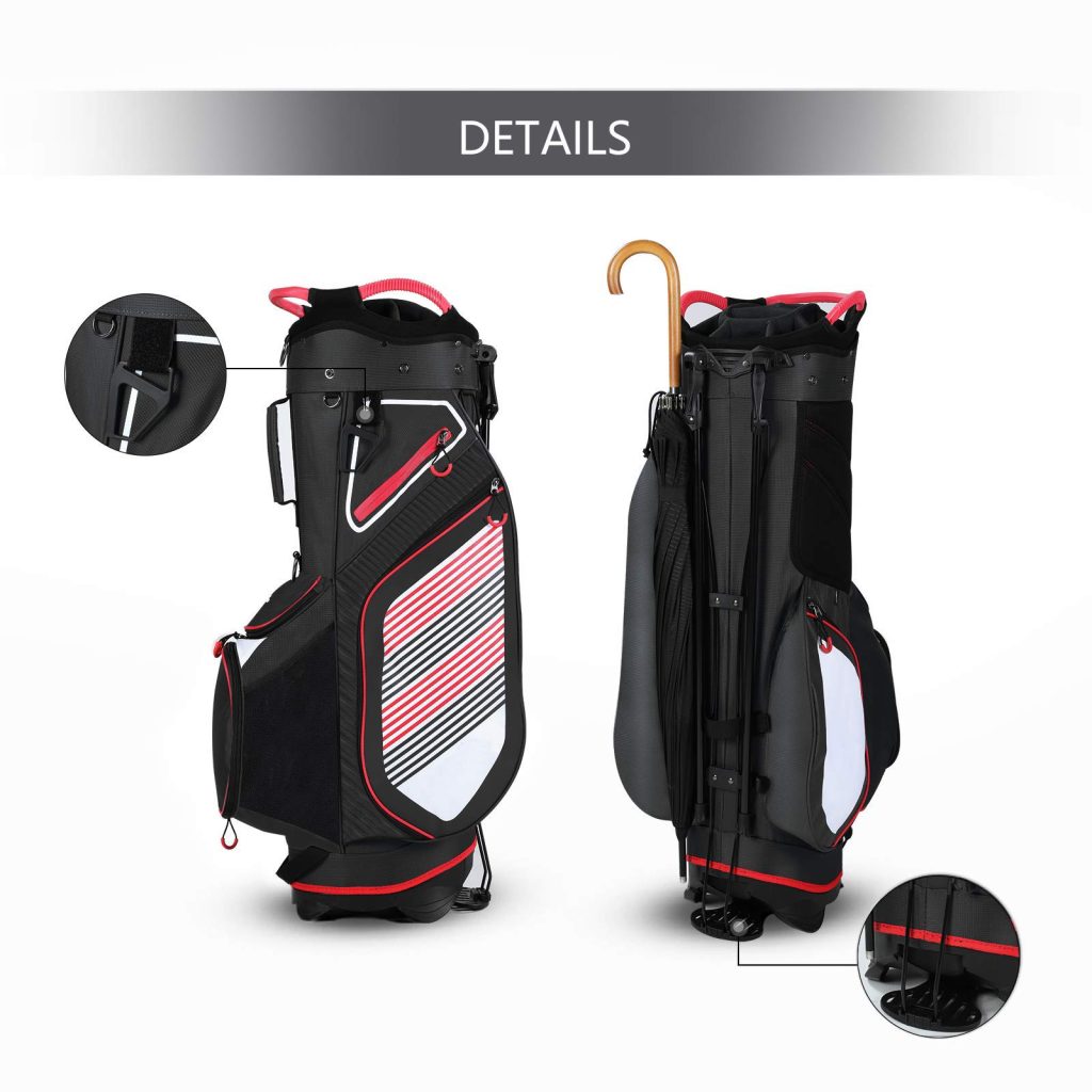 red white and blue golf bag