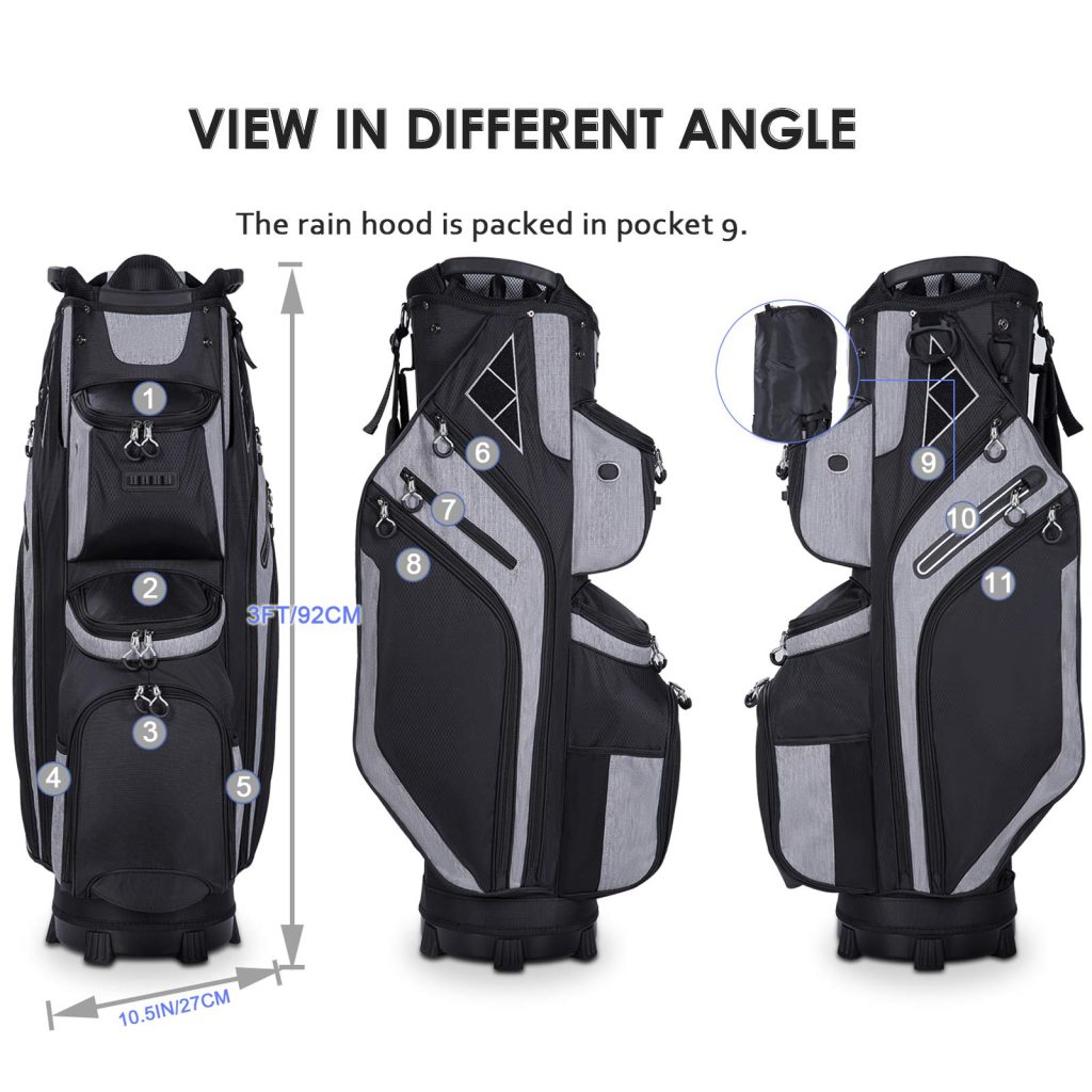 sunday golf bag with stand