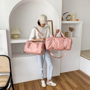 custom pink pu travel makeup bag cosmetic bag manufacturer