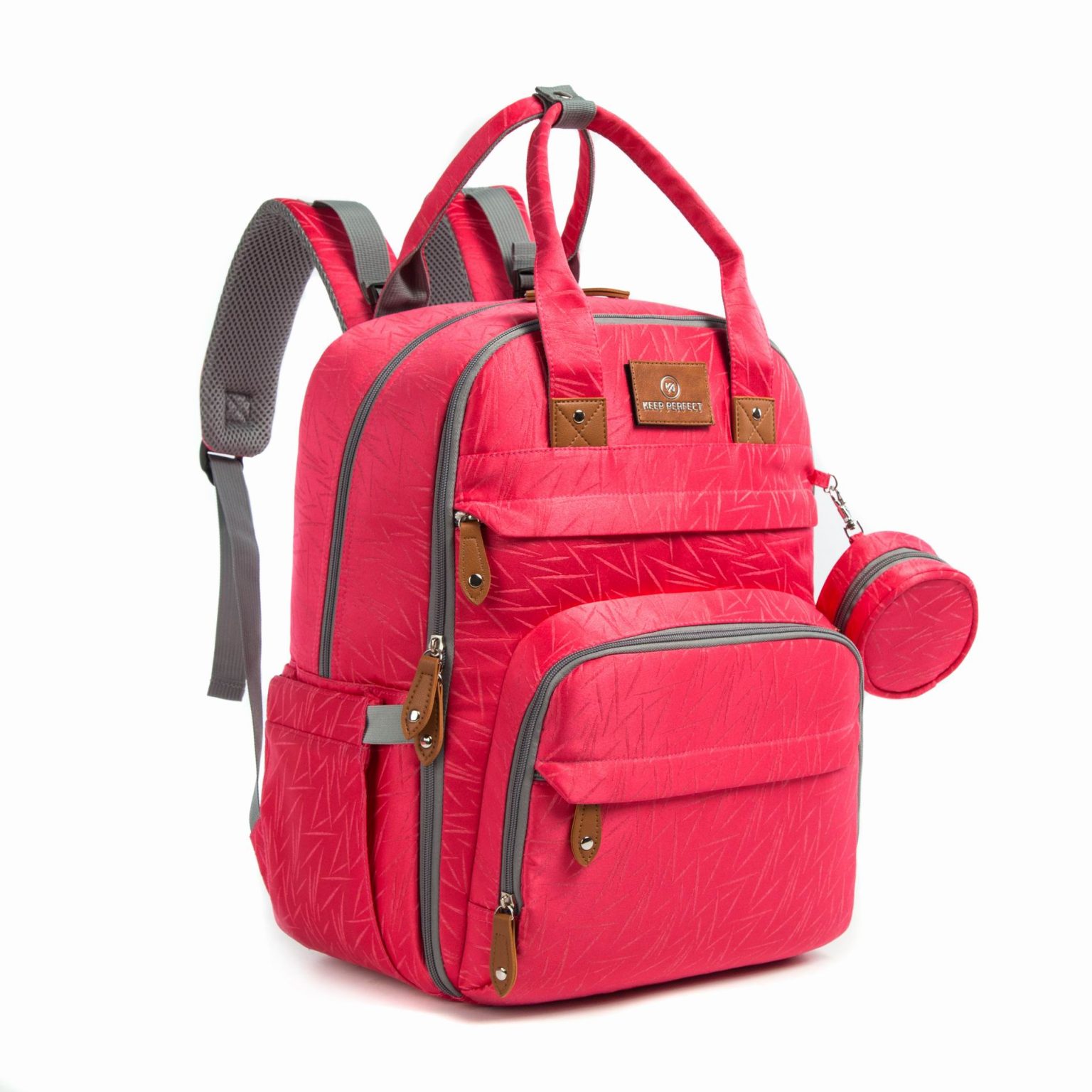 Best Red Diaper Bag Backpack with Diaper Pad JUNYUAN Bags
