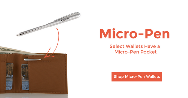 Micro-pen for slim allett wallet