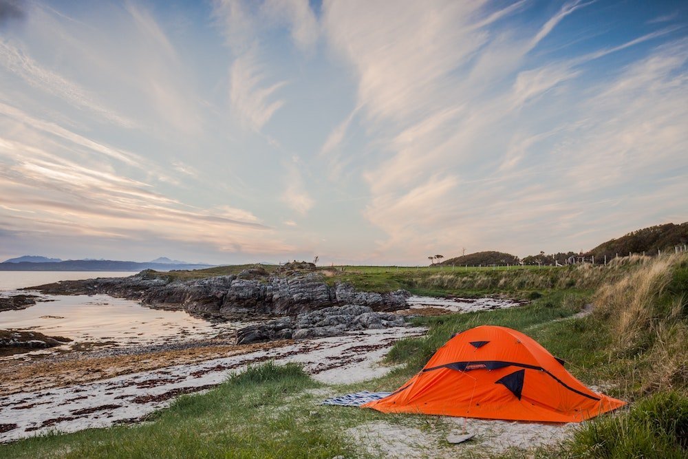 Camping on the coast