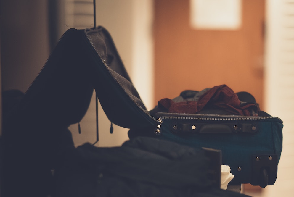Clothes in a suitcase