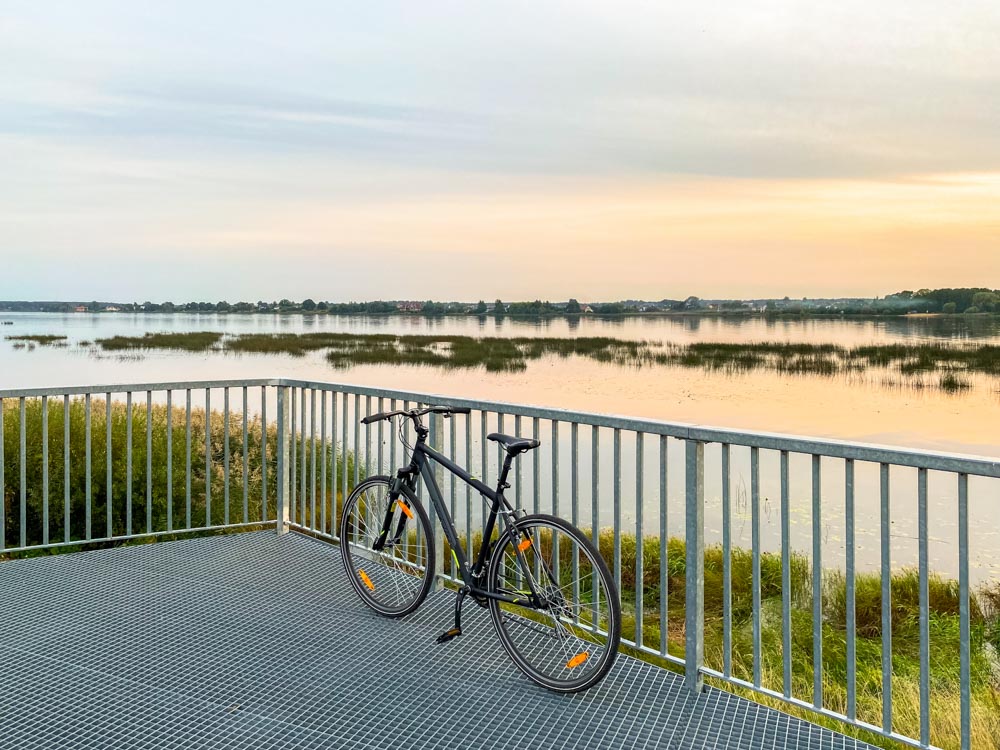 Bicycle next to river Daugava