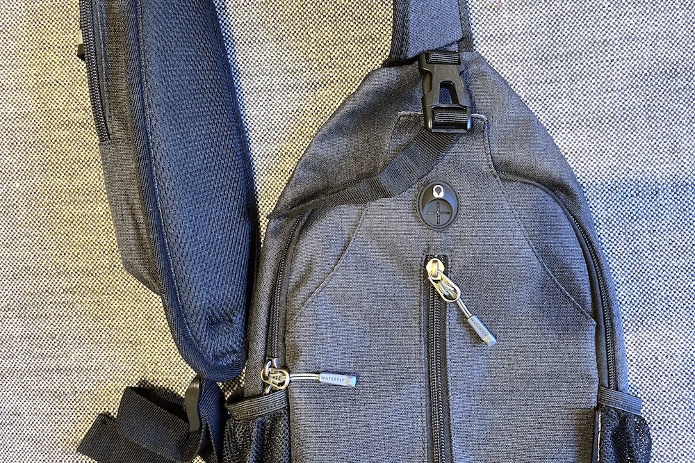 Pockets and compartments of a sling bag