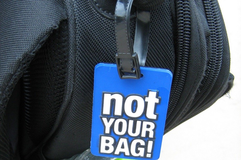 Luggage tag on a suitcase - Best luggage tags