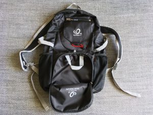 Waterfly foldable backpack - folds into this compartment