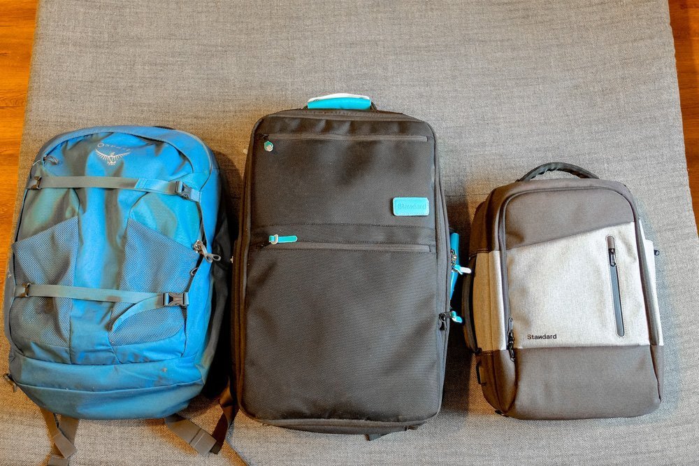 Osprey Farpoint 40 vs Standard Carry On vs Standard Daily