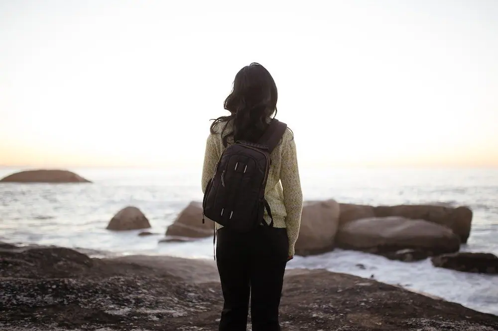 Woman with a backpack