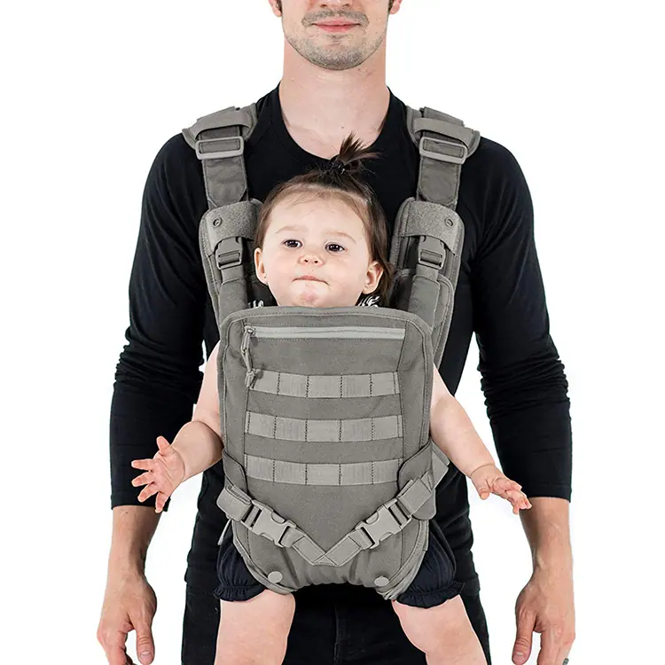 dad with baby carrier