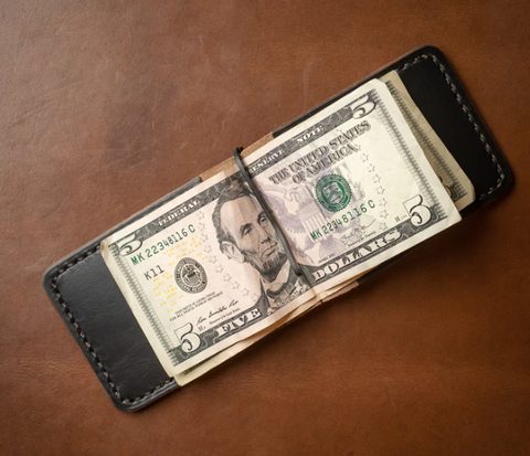 American money in a money clip wallet