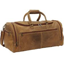 large leather travel bag