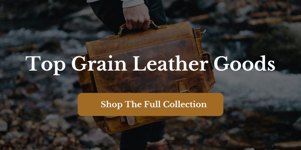 top grain leather goods