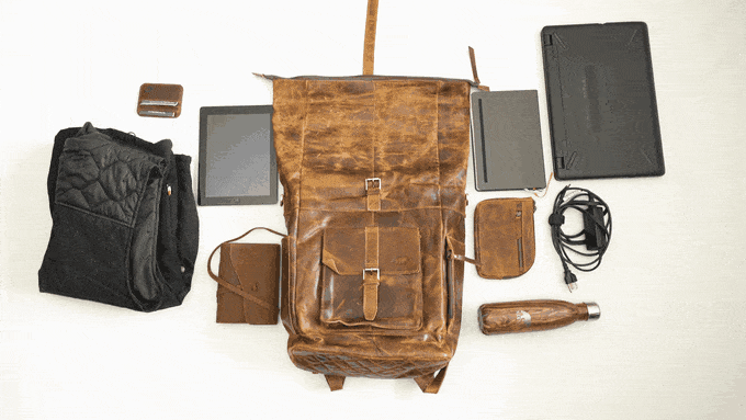 The Kobuk Leather Backpack for Men