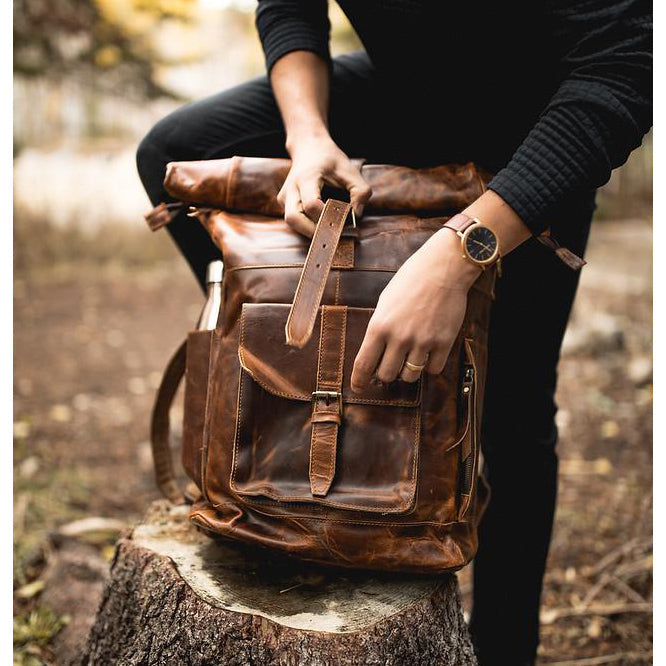 vegan leather bag or real leather backpack?